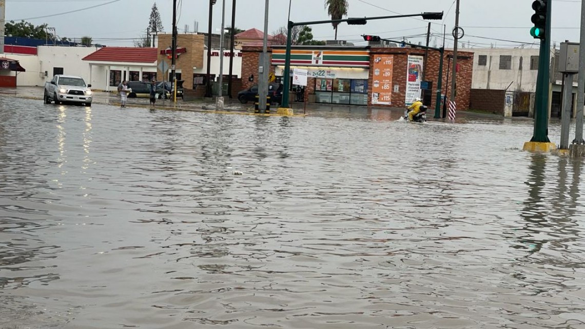 Lluvia provoca afectaciones importantes en Matamoros; se acumulan hasta 7 pulgadas de agua durante la madrugada
