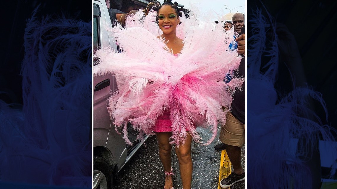 El look de Rihanna para el Carnaval de Barbados