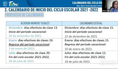 Lleva a cabo la SET "recorre" de días al calendario escolar 