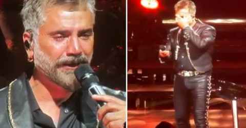 Alejandro Fernández llora en concierto al interpretar temas de su padre Vicente 
