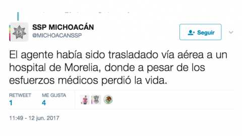 Fallecen 8 policías por volcadura en Michoacan