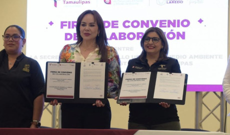 Firman SEDUMA y Nuevo Laredo alianza por un futuro más verde