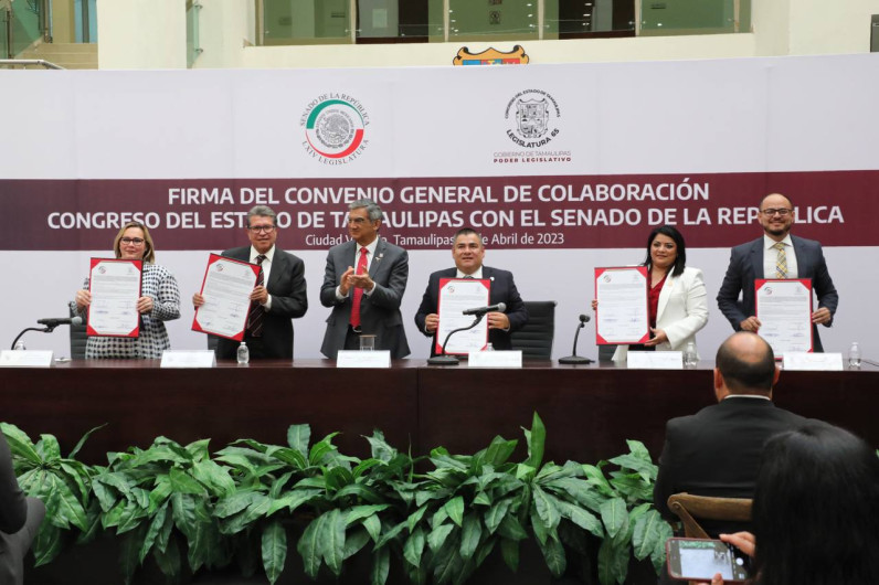 Firman Congreso del Estado y Senado de la República convenio de colaboración 