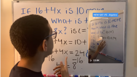Joven de 16 años da clases de algebra y física en TikTok 