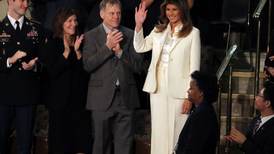 Melania llega por su cuenta al Congreso