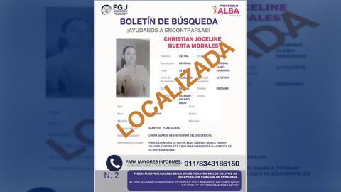 Encuentran con vida a joven que estuvo 6 días desaparecida