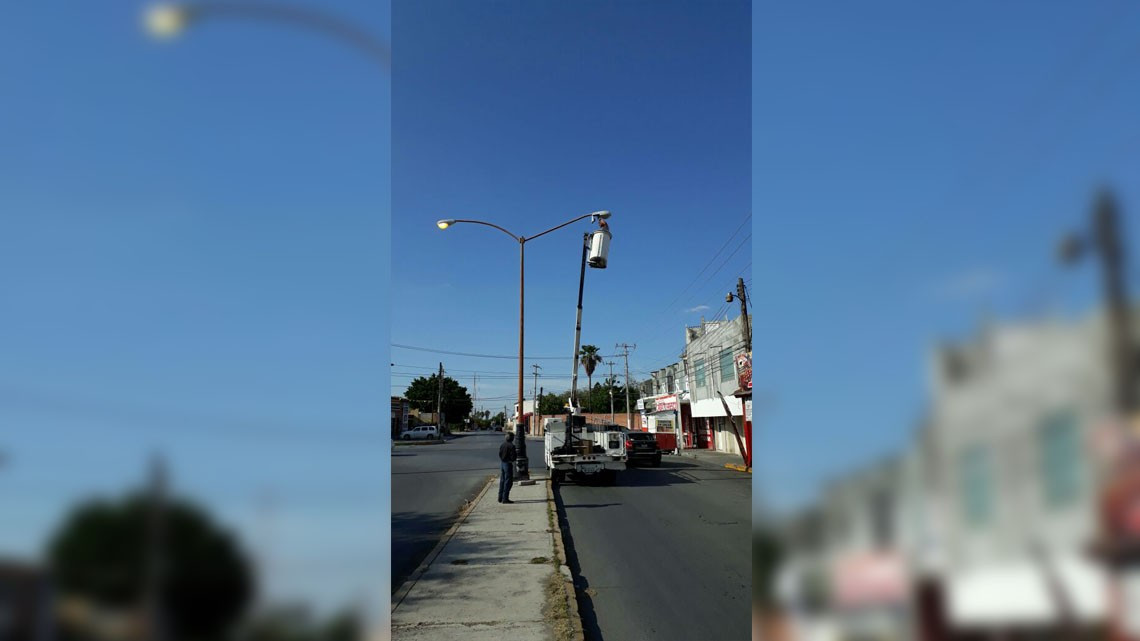 Rehabilitan más de 20 mil lámparas en Reynosa
