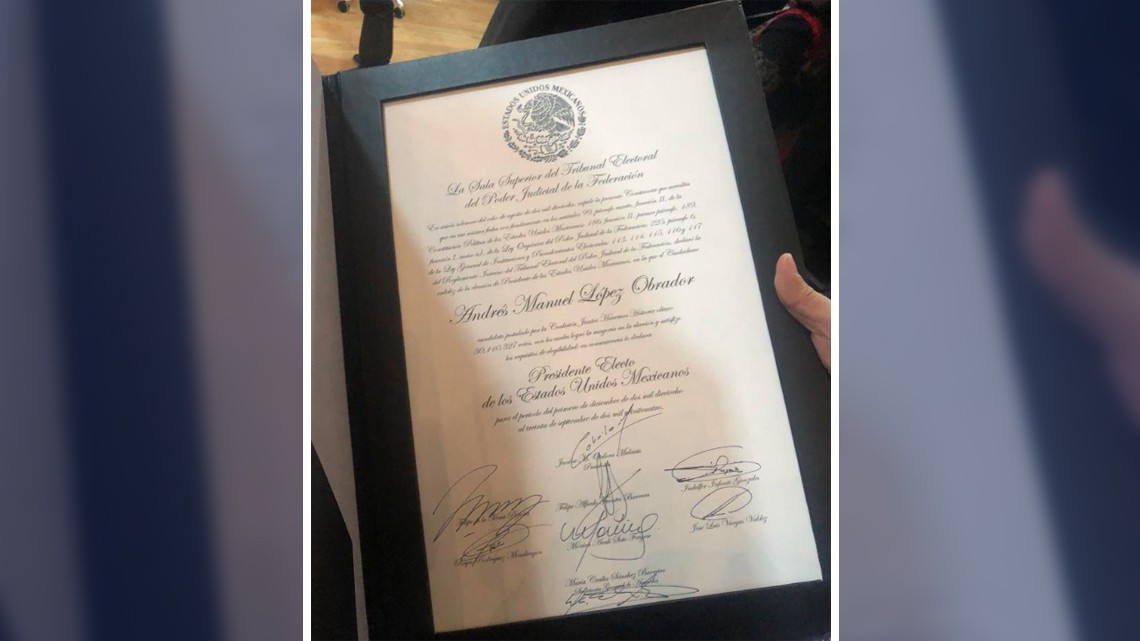 AMLO ya es oficialmente Presidente Electo