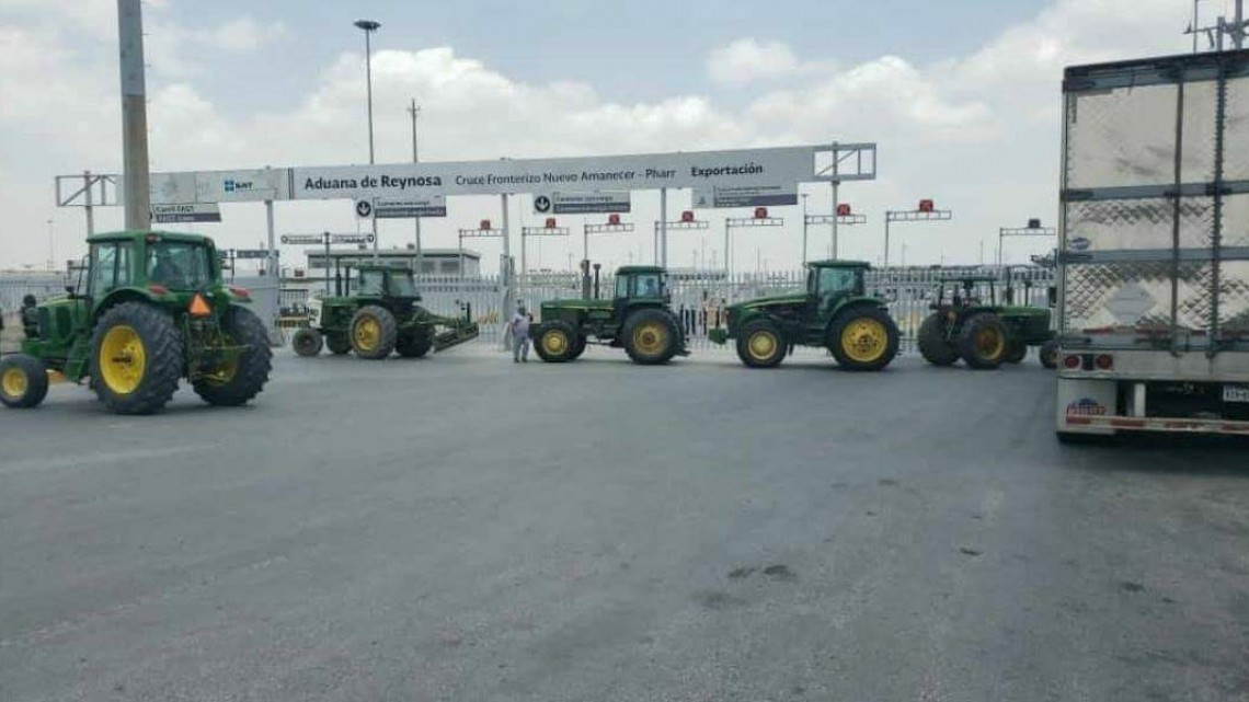 Productores retiran bloqueo de Puente Internacional Reynosa-Pharr