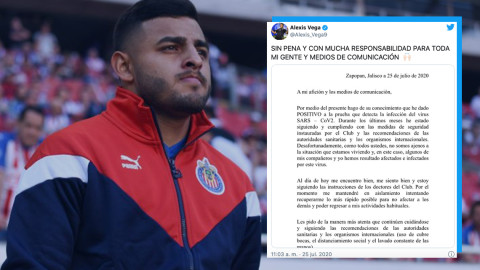 Alexis Vega, da positivo al Covid-19