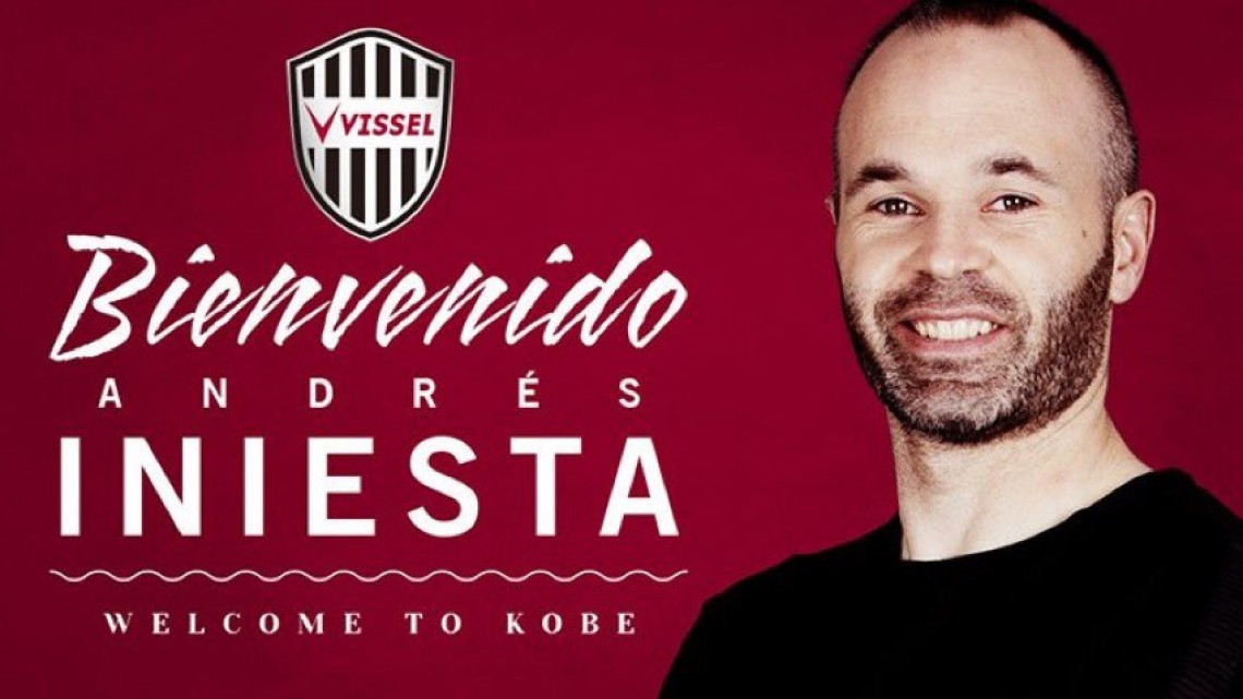 Así fue la presentación de Iniesta en Japón