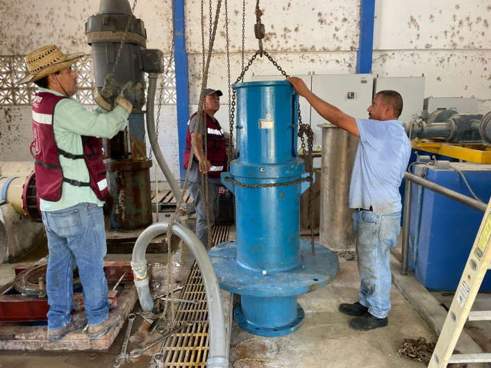 Reemplazó COMAPA de Reynosa bomba para abasto de agua en sector Juárez