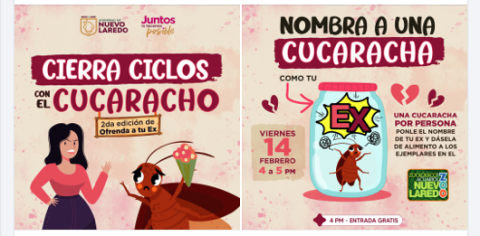¡Cierra ciclos! Nombra a una cucaracha como tu ex y alimenta a un animal en Zoológico de Nvo. Laredo