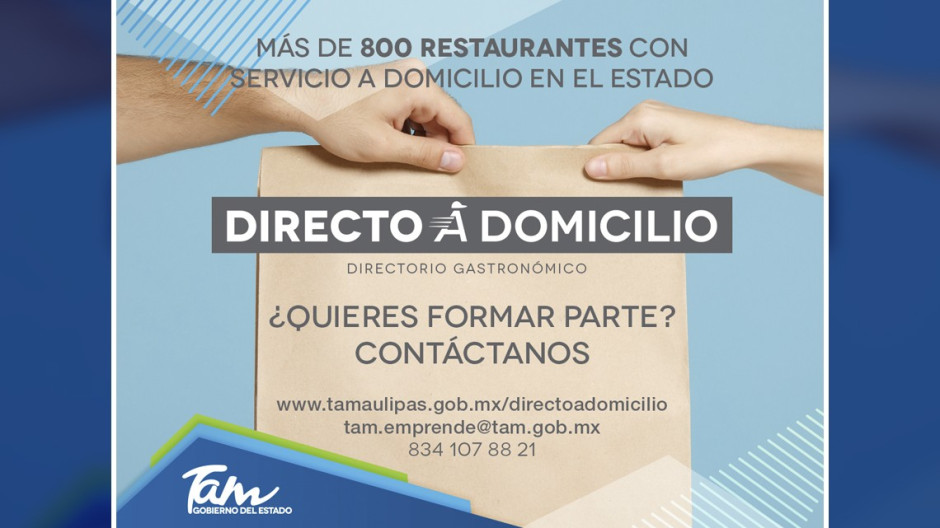 Apoya Tamaulipas al mercado local con pedidos a domicilio