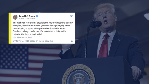 Trump ataca restaurante que negó servicio a Sarah Sanders