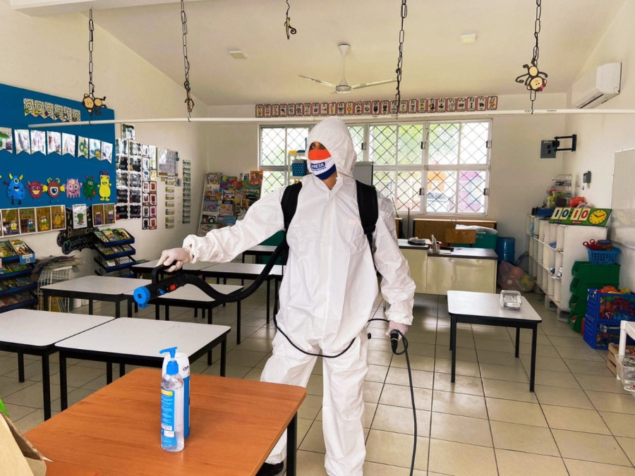 En campaña de higienización del partido Verde se han atendido a 121 aulas educativas en Matamoros