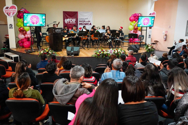 Resuena temporada navideña en Escuela de Música del Sistema DIF de Nuevo Laredo con festival de fin de cursos