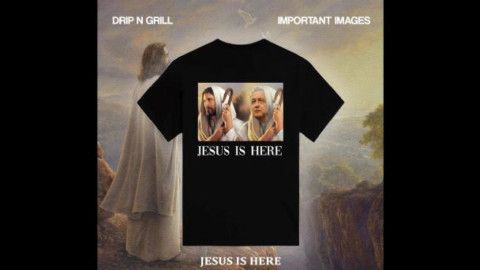“Jesus is here”: Nueva playera compara a AMLO con Jesús
