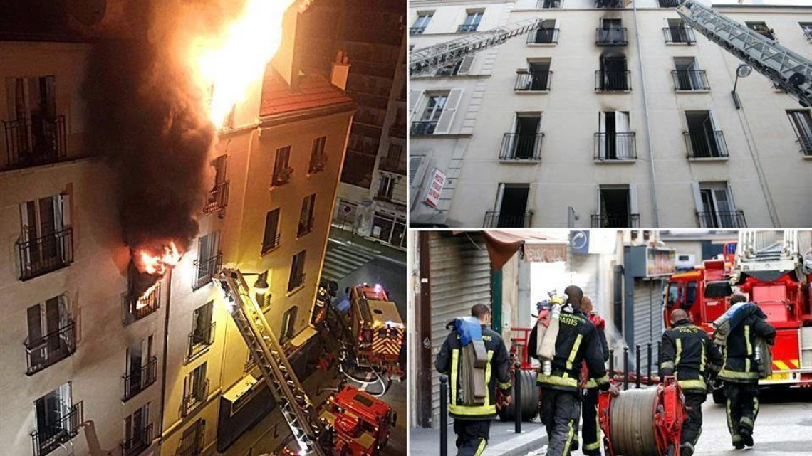 Mueren 10 personas en incendio de edificio en París