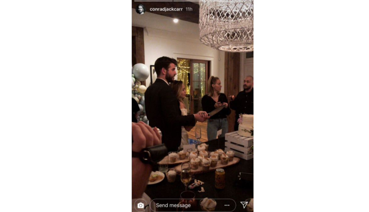 Filtran fotos de la boda secreta de Miley Cyrus y Liam Hemsworth