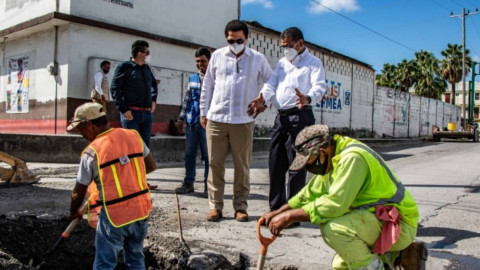 Supervisa Alcalde obras en avenidas Lauro Villar y Fidencio Trejo con inversión superior a los 20 MDP