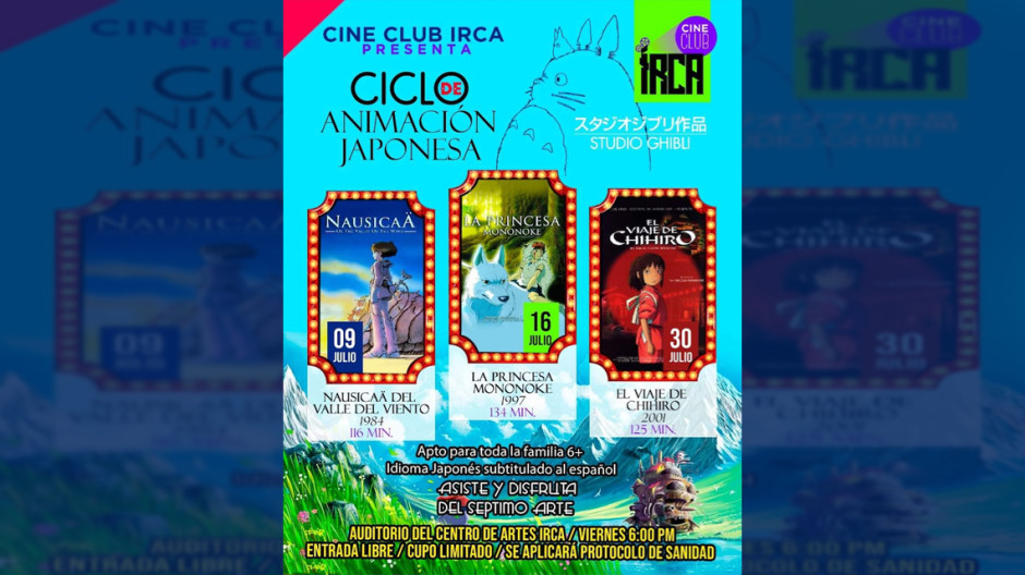 Invita Cine Club IRCA a disfrutar Nausicaä del Valle del Viento 