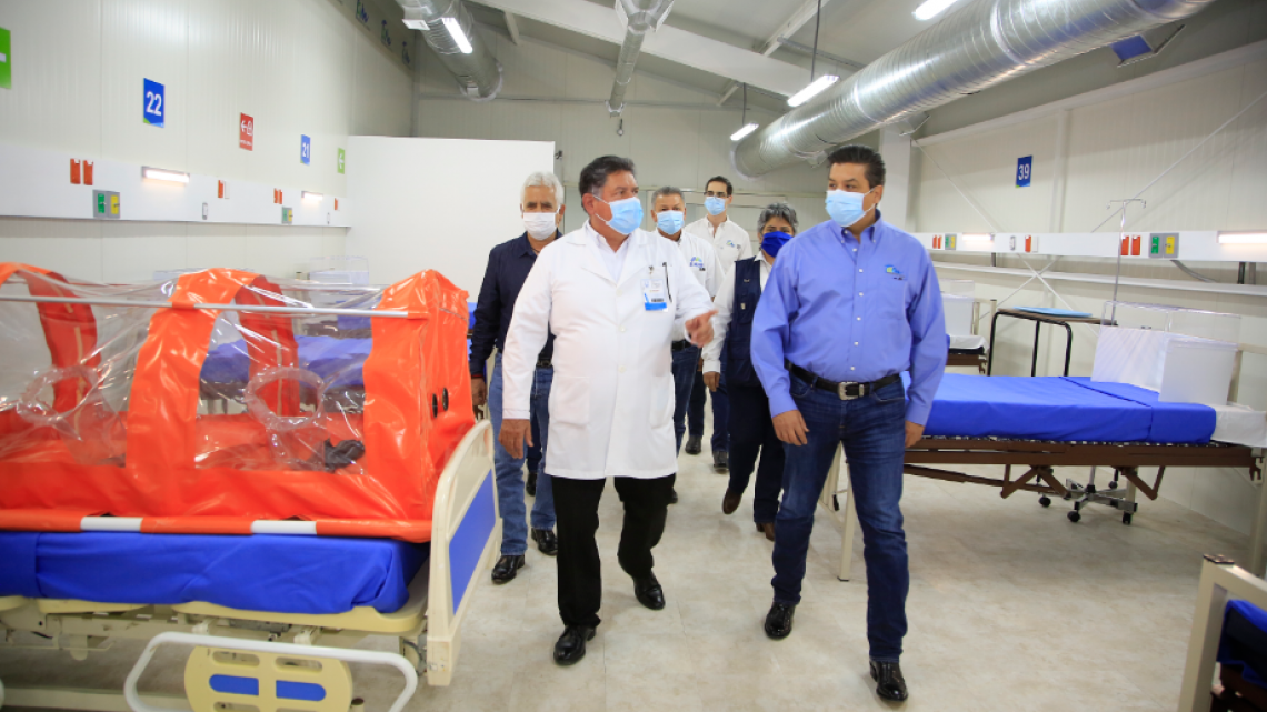 Entrega Gobernador Hospitales Temporales COVID-19 en Matamoros y Mante