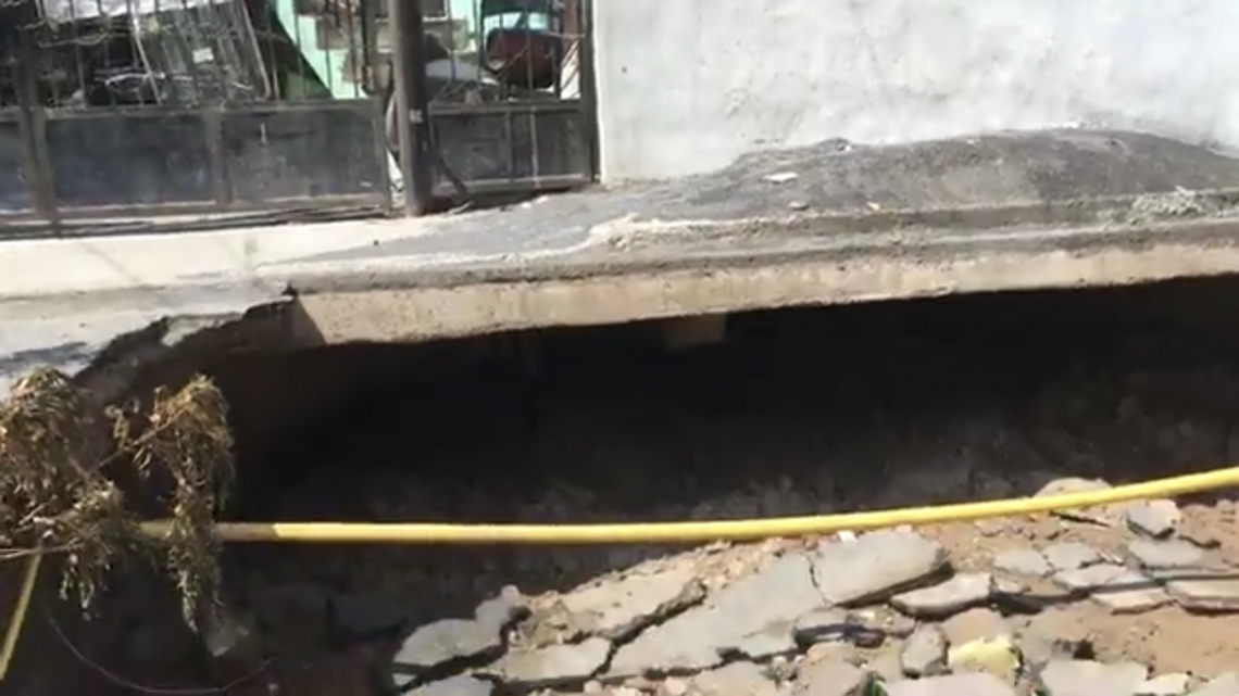 Se registra otro socavón en Nuevo Laredo