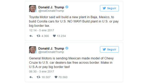 Ahora Trump amenaza a Toyota