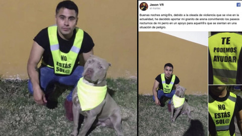 Joven y pitbull se ofrecen para proteger a vecinos en Morelia