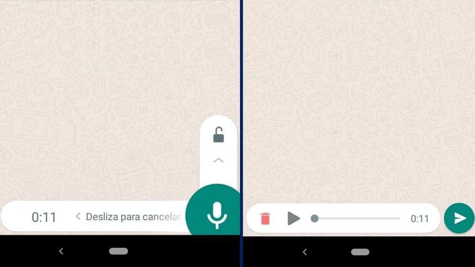 Sencillo truco para escuchar una nota de voz en WhatsApp antes de enviarla