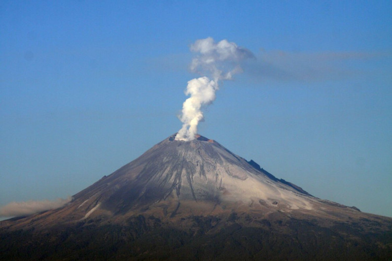Volcán Popocatépetl en Amarillo Fase 2