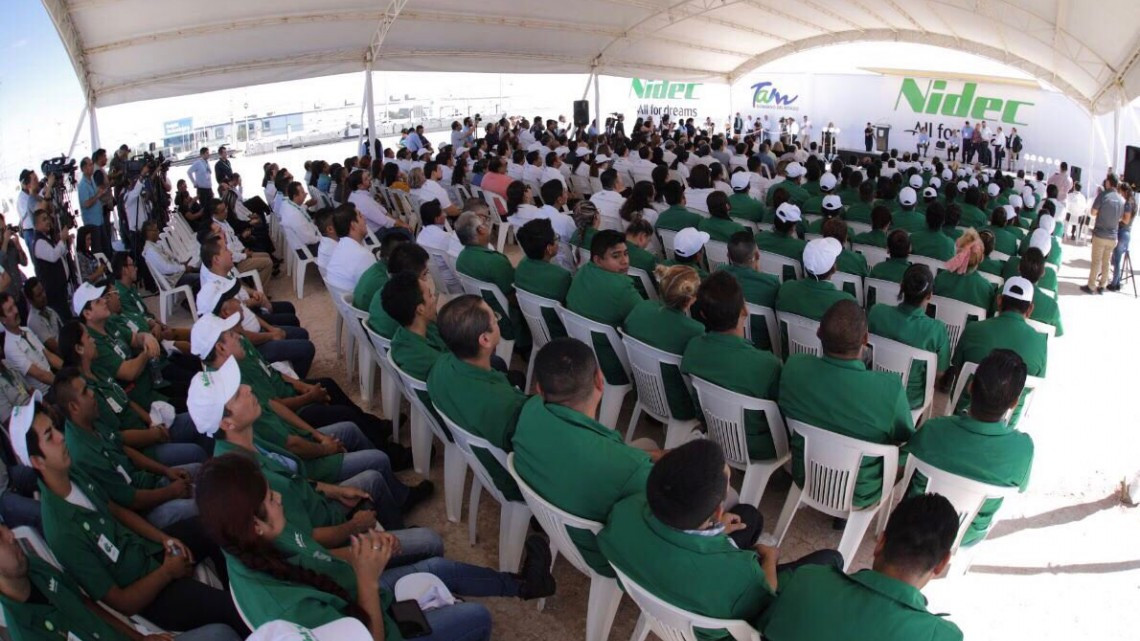 NIDEC coloca primera piedra de su segunda planta en Reynosa
