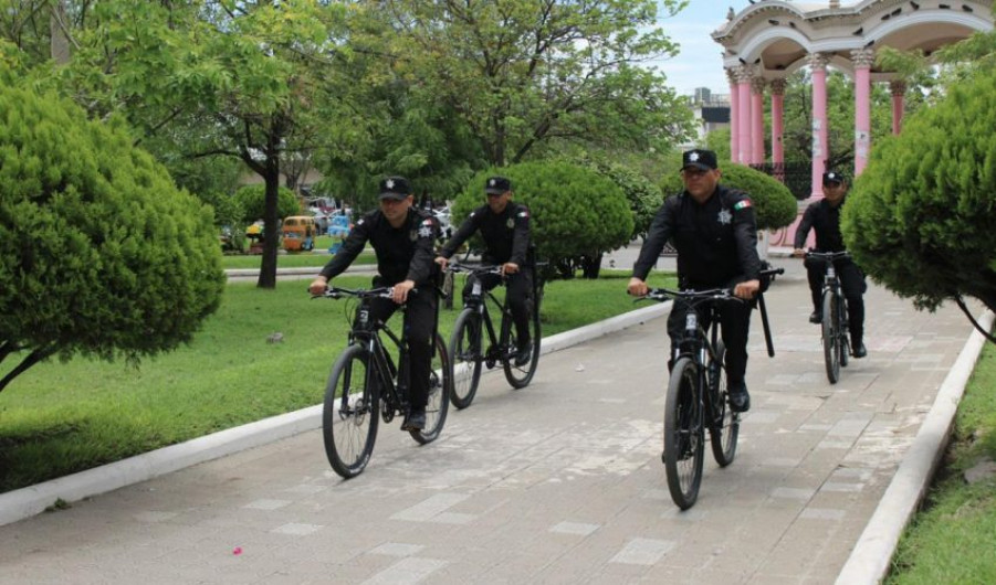 Agrupamiento Ciclista “Correcaminos” de la Guardia Estatal preserva seguridad en zona centro de Ciudad Victoria