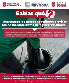 Exhorta Alcalde Carlos Peña Ortiz a negocios a contar con trampas de grasas