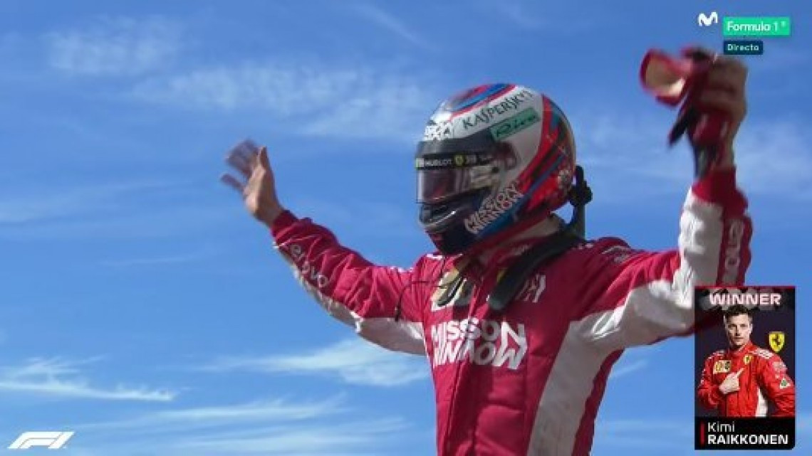 Kimi Raikkonen se lleva el GP de EU, Checo Pérez termina en décima posición