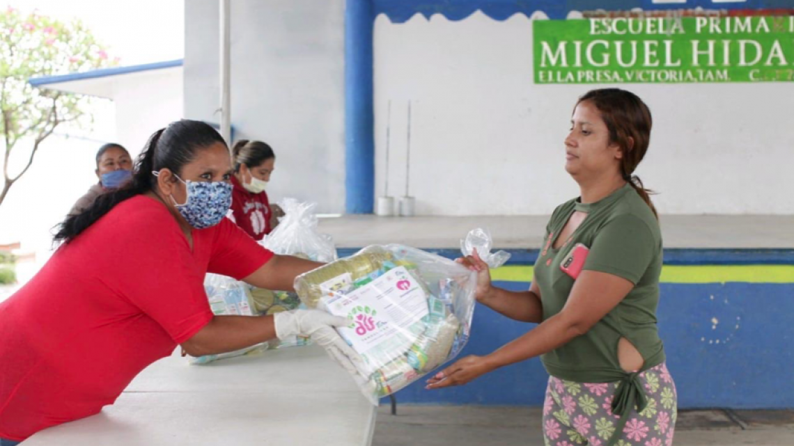 Entrega Gobierno del Estado y DIF Tamaulipas apoyos alimentarios a estudiantes de educación básica
