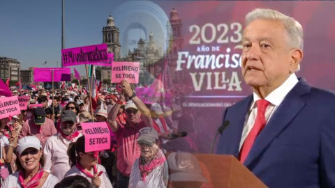 Minimiza AMLO asistencia a marcha en defensa del INE