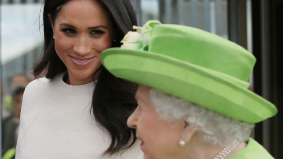 Meghan Markle en su primer evento sola con la reina Isabel II