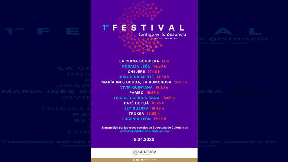 ¡Llego el día! Hoy se realiza el primer festival virtual "Contigo a la distancia" 