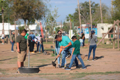 Gobierno Municipal y CFE siembran vida en el parque Mendoza con campaña de reforestación 