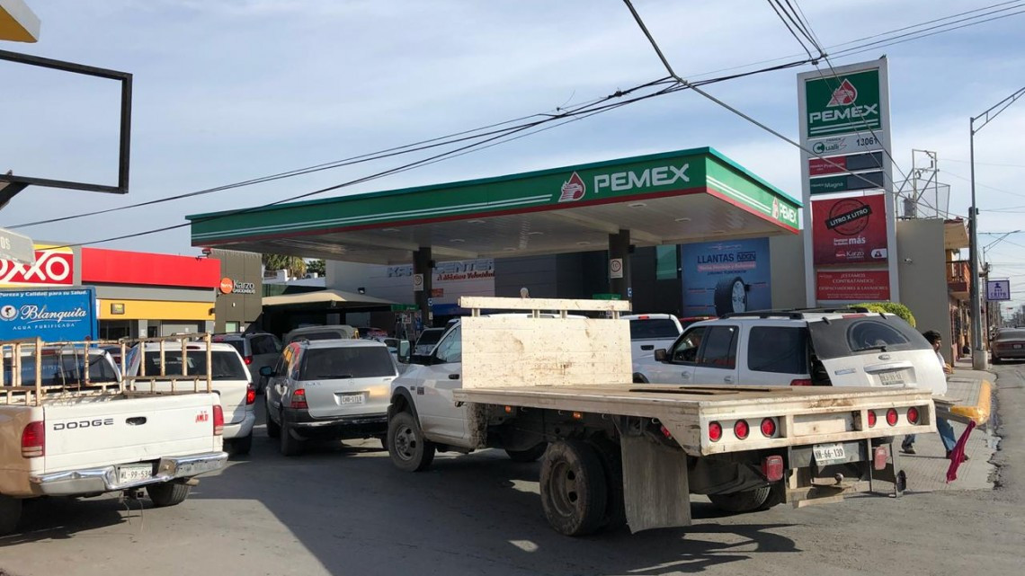 Desabasto de gasolina provoca caos en Matamoros 