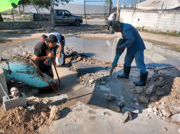 Repara COMAPA fuga de agua en estación de bombeo Nuevo México