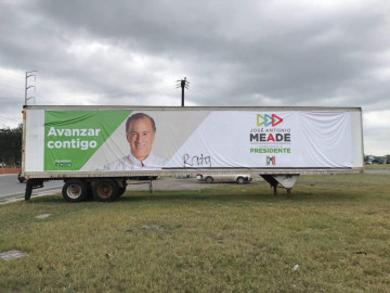 Vandalizan publicidad de Meade en Matamoros