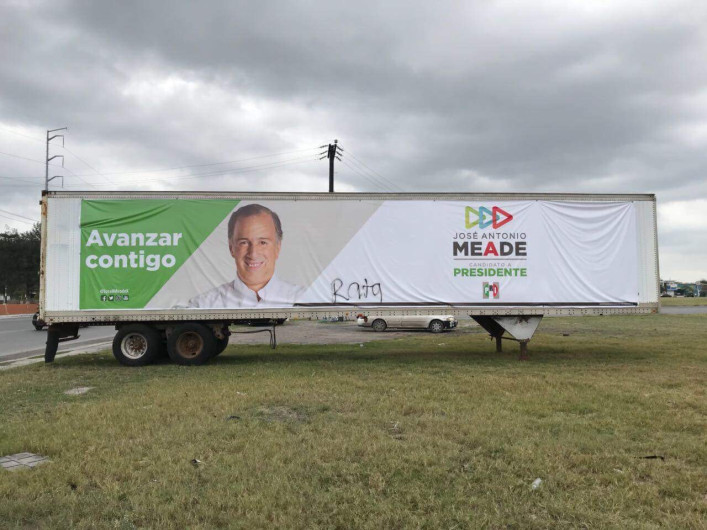 Vandalizan publicidad de Meade en Matamoros