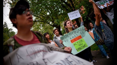 Manifestaciones alrededor del mundo por incendios en Amazonas 
