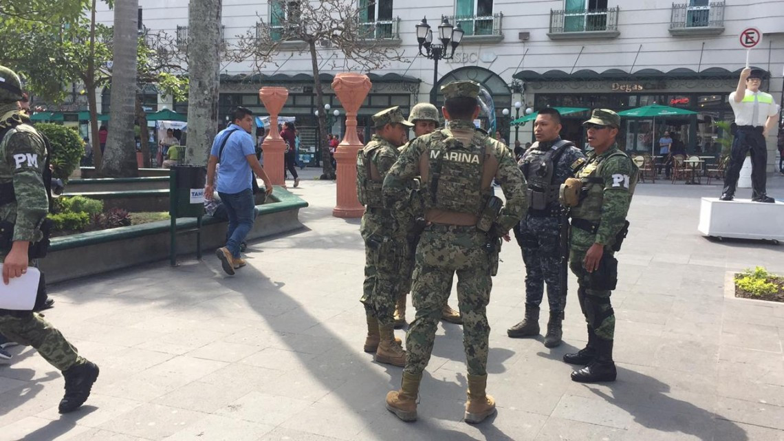 Presencia de fuerzas federales en centro de brindan confianza a tampiqueños