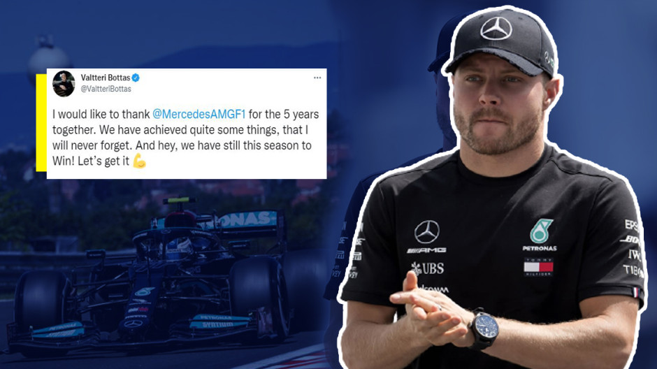 Se despide Bottas de Mercedes, se unirá a Alfa Romeo en 2022 