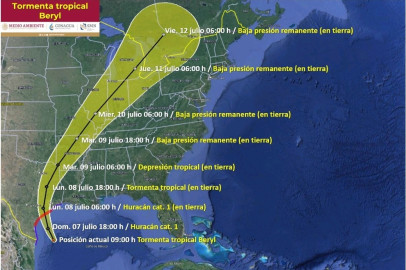 Continúa alerta en Tamaulipas y Texas ante llegada de Beryl: asi afectará al territorio tamaulipeco