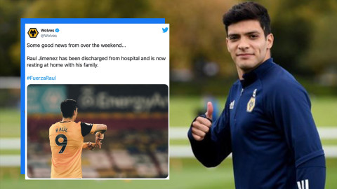 Raúl Jiménez es dado de alta del hospital 